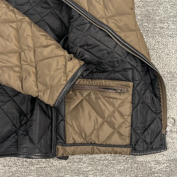 Polo Ralph Lauren Zip-Front Quilted Crop Jacket with faux leather trim - Picture 2 of 7